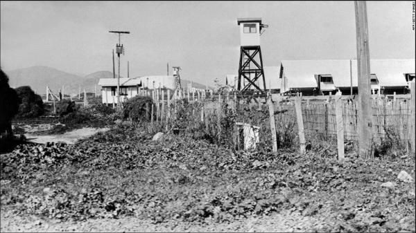 Campo di concentramento di Melinka, Puchuncaví, Cile, ottobre 1975