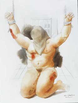 Fernando Botero, Abu Ghraib, 2005. Da una serie su Abu Ghraib