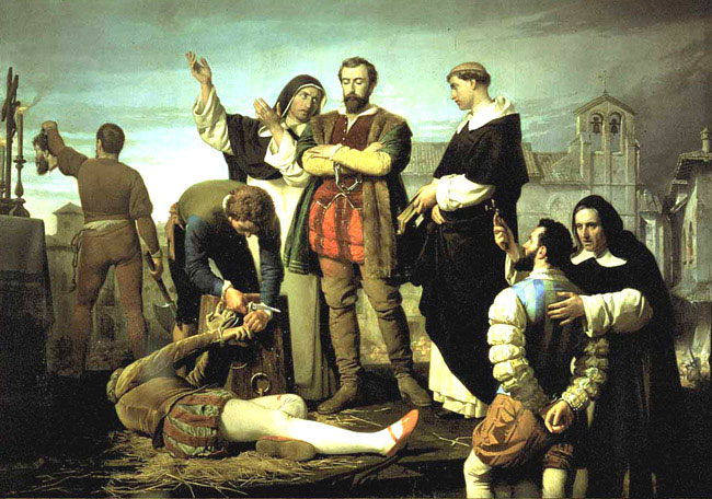 ‎Decapitazione dei leader ‎dei “Comuneros”, dipinto di Antonio Gisbert, 1860.‎