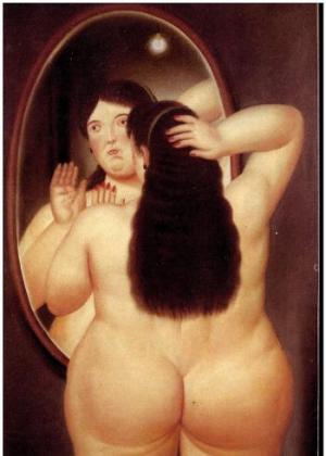 Botero, Femme au miroir