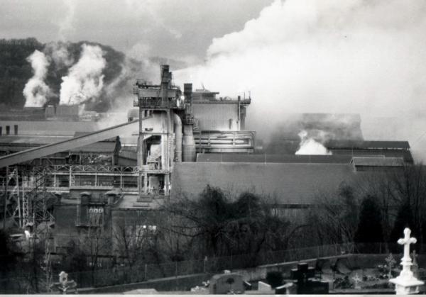 1956. Nell’acciaieria “La Providence Réhon”. Situata nel bacino di Longwy, fu l’ultima ad essere chiusa nel corso degli anni 80.