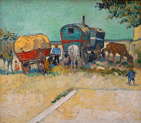 Vincent Van Gogh, “Les roulottes, campement de bohémiens”, 1888