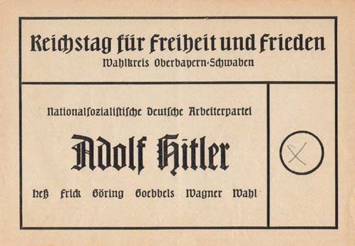 Wahlen im Dritten Reich