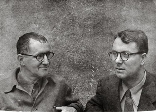 Bertolt Brecht and Eric Bentley, 1948.