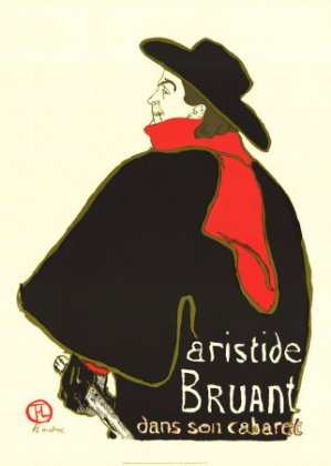 Aristide Bruant in un celebre manifesto di Henri de Toulouse-Lautrec.