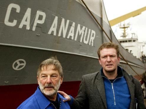 Stefan Schmidt, capitano della Cap Anamur, ed Elias Bierdel, responsabile dell'associazione umanitaria tedesca