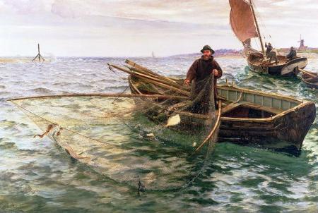 "Cornish Fisherman", dipinto di Charles Napier Hemy (1888)
