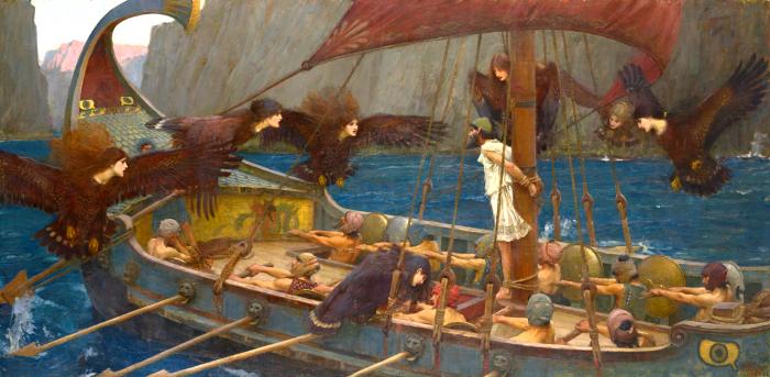 Ulysse et les sirènes     <br />
John William Waterhouse - 1891