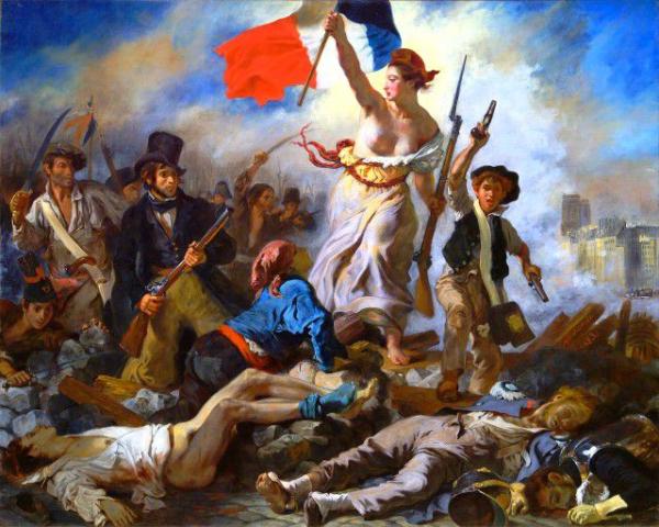 LA LIBERTÉ GUIDANT LE PEUPLE<br />
Eugène Delacroix — 1830
