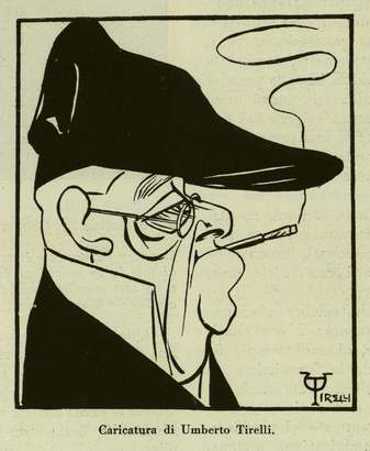 Carlo Musi da vecchio, in una caricatura