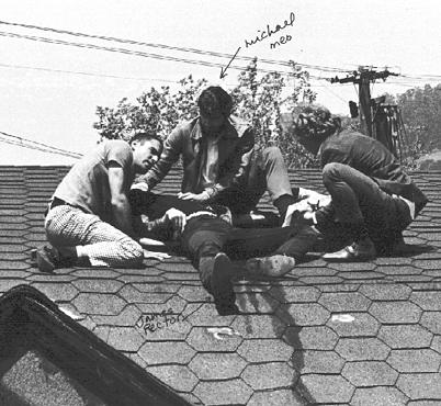 People's Park, Berkeley, 15 maggio 1969. James Rector colpito a Morte. James Rector shot dead.