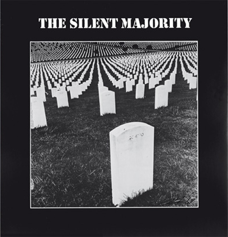 “The Silent Majority”, 1969, poster del designer italo-americano Primo Angeli ispirato all’espressione coniata dall’allora presidente USA Richard Nixon.