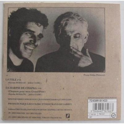 Julien Clerc ed Étienne Roda-Gil nel retro copertina del disco