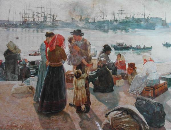  Gli emigranti Raffaello Gambogi (1874-1943) Museo Civico “Fattori”, Livorno. Olio su tela, cm 197 x 150,5.
