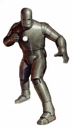Iron man della Marvel nella sua prima forma