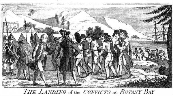Landing of Convicts at Botany Bay, 1789