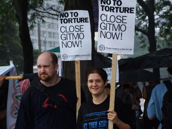 A pair of Canadian demonstrators in 2008.