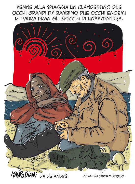 Venne alla spiaggia un clandestino