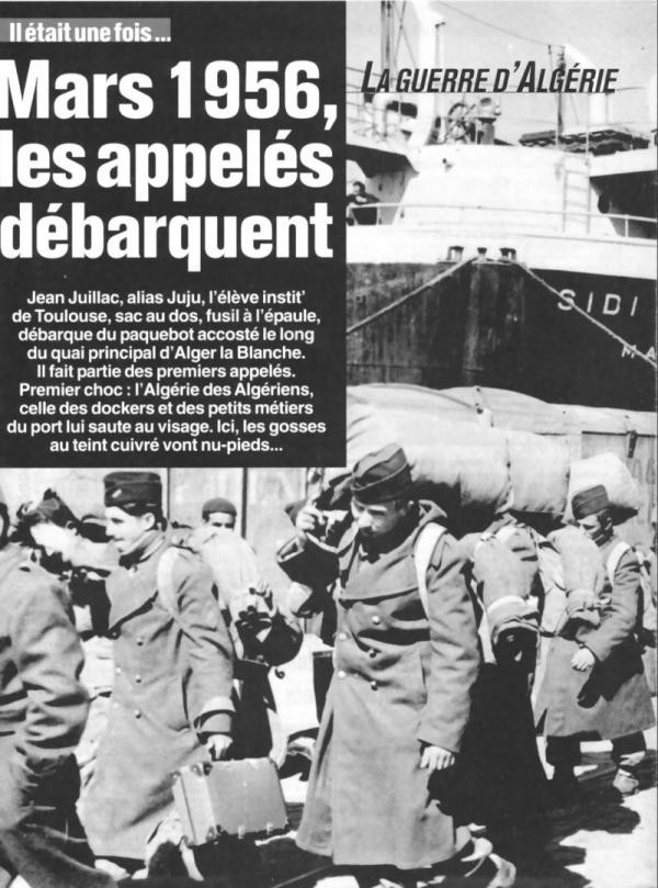 ‎Giovani ‎coscritti francesi sbarcano ad Algeri nel 1956‎