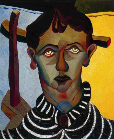 “Jeune homme à la médaille”, olio su tela di Roger Toulouse, 1947