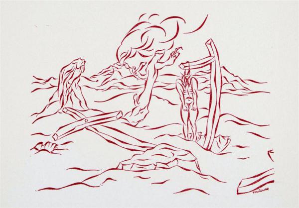 Illustrazione di Roger Toulouse per la raccolta di René Guy Cadou