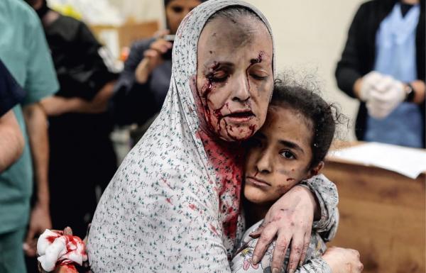 Pain and death in Khan Younis  credit to Belal Khaled, Afp