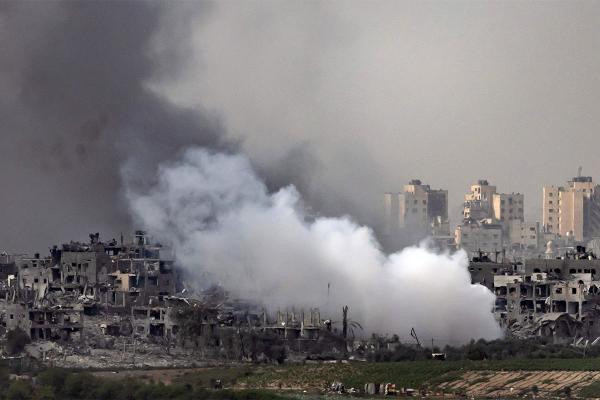 Clouds of death in Gaza skies Oct 29, 2023 credit to AFP