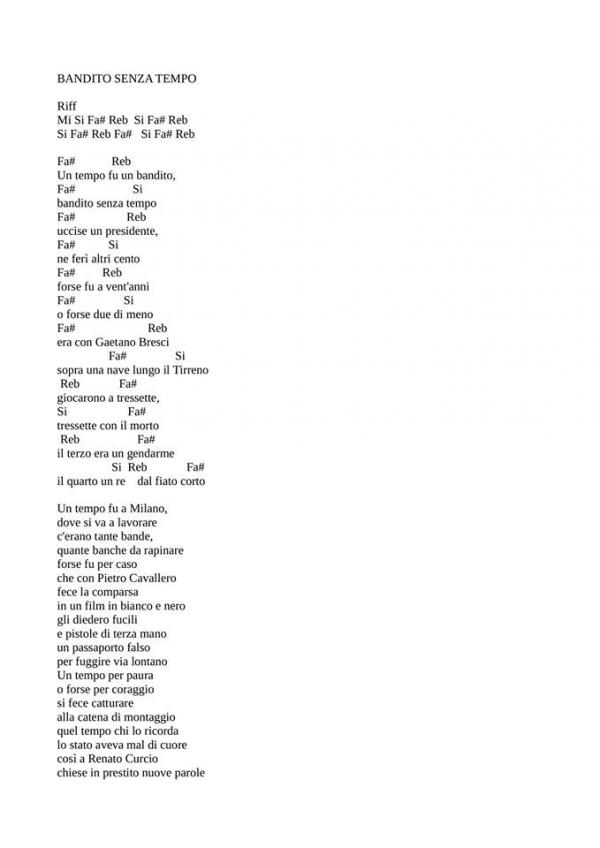 Bandito senza tempo
