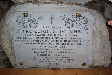 lapide Cappella ai fratelli Bimbi