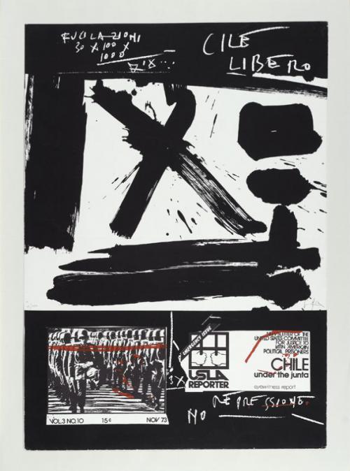 Cile libero, serigrafia di Emilio Vedova (1977-78)
