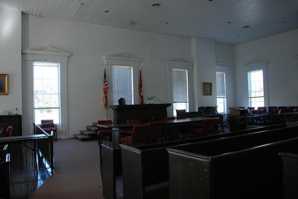 L’aula del tribunale presso la County House di Carrollton, Mississippi