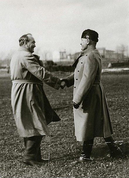 Il primo ministro ungherese Gyula Gömbös con Mussolini