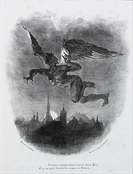  Eugène Delacroix ,1828   Méphistophélès dans les Airs