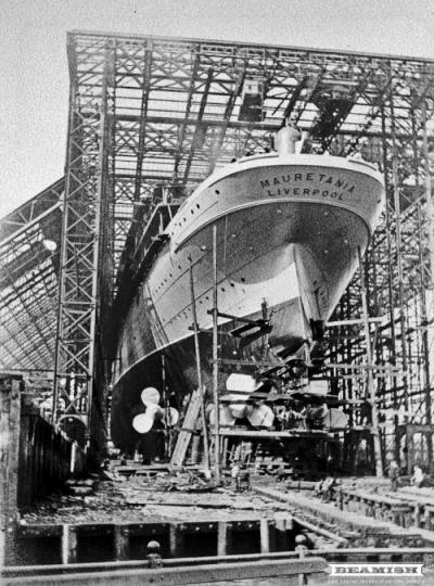 La Mauretania varata nel cantiere navale della Swan Hunters - Wallsend, Newcastle