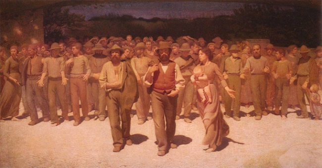 Il Cammino dei lavoratori, o Il Quarto Stato, di Giuseppe Pellizza da Volpedo, 1901.