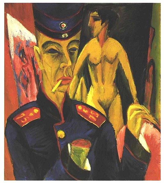 Ernst Ludwig Kirchner - Selbstbildnis als Soldat 1915,  Oberlin, Allen Memorial Art Museum