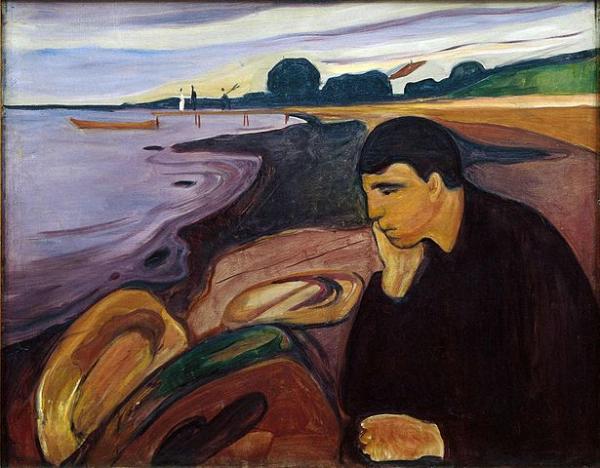 Melankoli / Malinconia ,1894  Edvard Munch  -  Bergen, KODE Kunstmuseer  