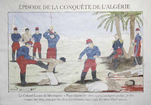 ‎Episodio della conquista francese ‎dell’Algeria in una stampa dell’epoca.‎