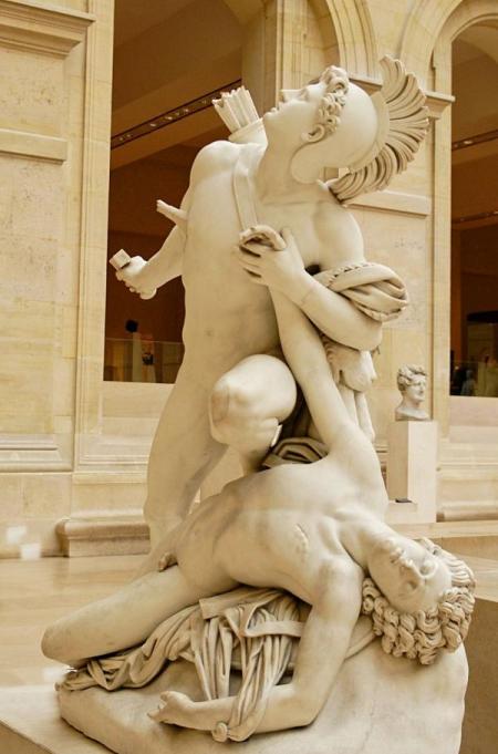Eurialo e Niso (1827) di Jean-Baptiste Roman, Louvre