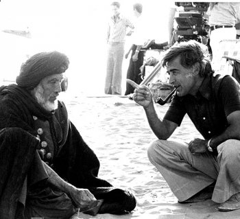 Anthony Quinn e Moustapha Akkad sul set de "The Lion of the Desert"