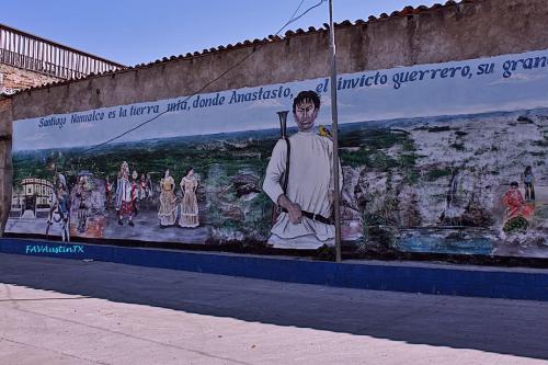<br />
‎Murale dedicato ad Anastasio Aquino a Santiago Nonualco‎