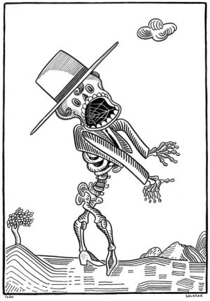 ‎Dibujo de Toño Salazar realizado para ilustrar el libro "Coplas de Juan Panadero"‎