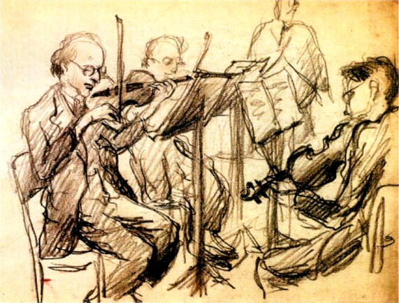 Disegno di Franz Peter Kien a Theresienstadt