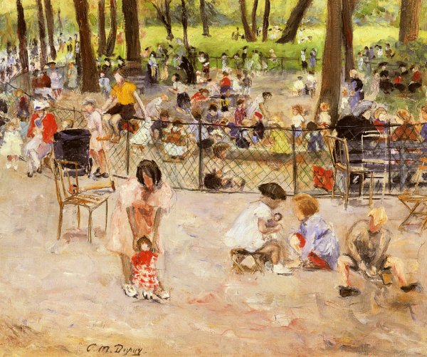 Paul Michel Dupuy (1869-1949), “Le Parc Monceau à Paris”