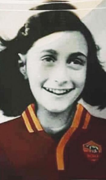 Anna Frank con la maglia della Roma, 22 ottobre 2017