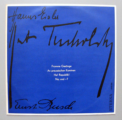 Ernst Busch Singt Kurt Tucholsky