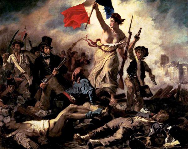 <br />
‎“La Liberté guidant le peuple”, olio su tela dipinto da Eugène Delacroix ‎nel 1830, anno della “Rivoluzione di Luglio”‎