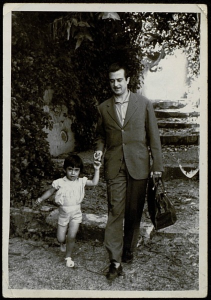 José Agustín Goytisolo con la figlia Julia