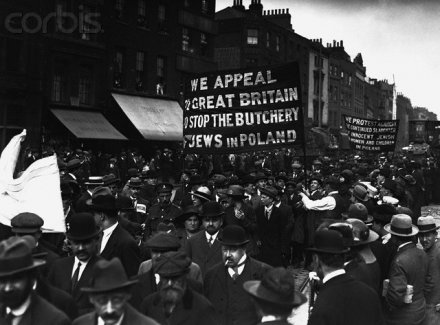 Londra ,1919 Londra, 1919. Manifestazione della comunità ebraica contro i pogrom in Polonia