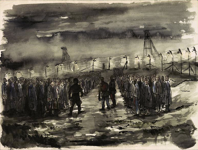 Death march Camp scene ,1945 Jan Hartman